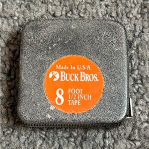 Vintage Buck Bros Brothers Tape Measure 8 Foot Ft 1/2” Tape